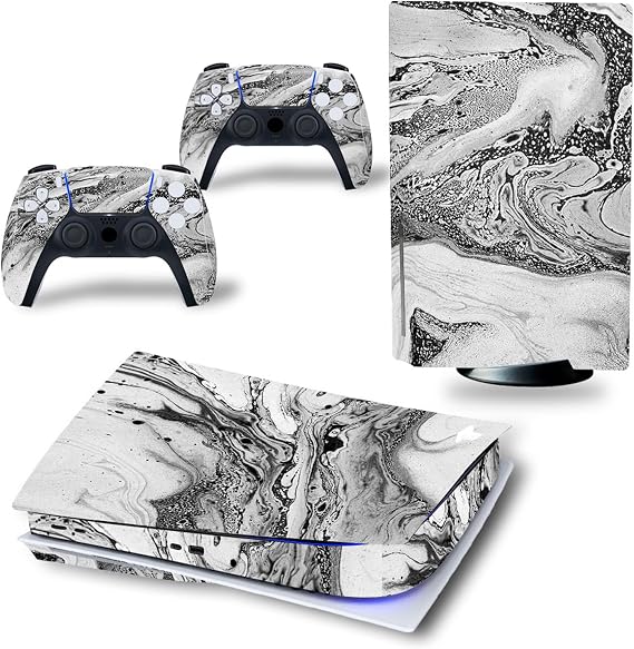 Console Skin Sticker Wrap Compatible with PS5 Disc (Grey)