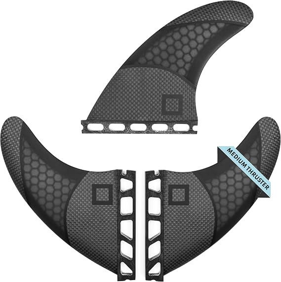 Honeycomb Fiberglass Performance Surf Fins Fits Futures Single Tab - Ride as Twin, Thruster, or Quad Durable, Lightweight & Versatile