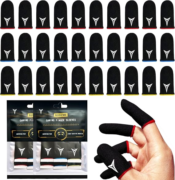 30 PCS Multi-Colored Mobile Phone Gaming Finger Sleeves Gloves