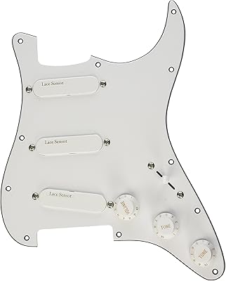 Lace Gold Loaded Pickguard 21042-01 Electric Guitar Electronics - White