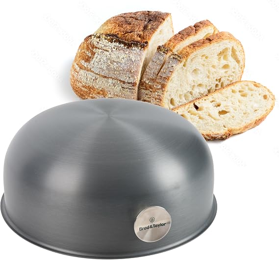 Brod & Taylor Ultralight Baking Shell for Sourdough Bread (Boule) No Preheating Needed for Crispy Crust and Even Baking