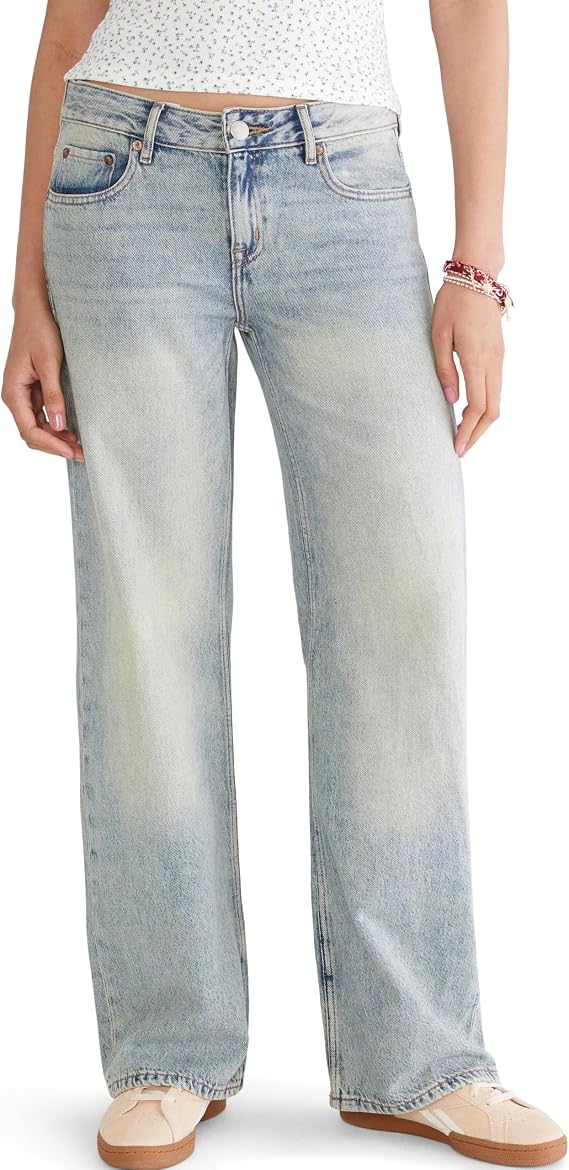AEROPOSTALE Women's Low Rise Baggy Wide Leg Jeans