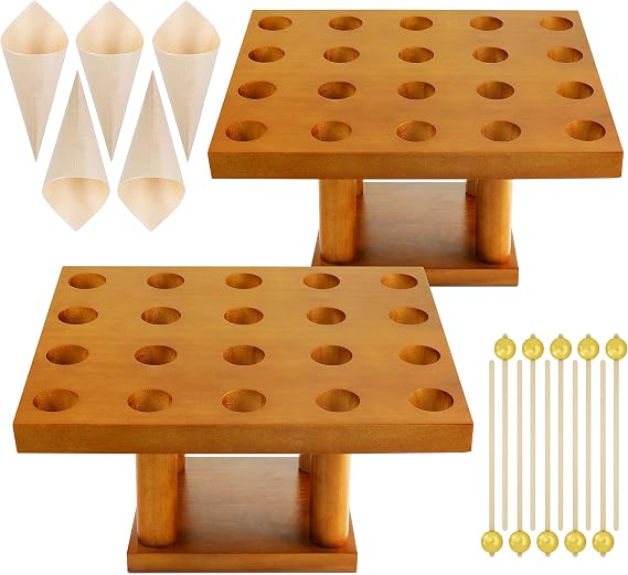 Charcuterie Cone Holder Stand for Birthday Party Restaurant, 2 Pack Ice Cream Cone Holder