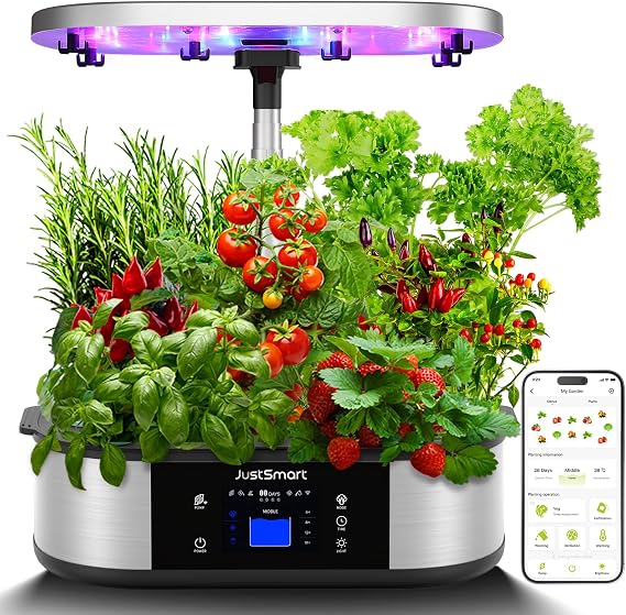 Litake WiFi 12 Pods Hydroponics Growing System Indoor Garden with APP Controlled and 3 Planting Modes, Up to 30, 48w 120 LED Light, Automatic