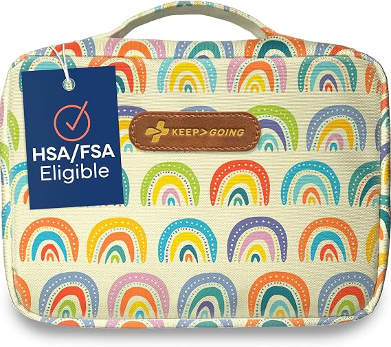 KeepGoing Large Home First Aid Kit for Kids - 270 Pc. (Sunny Rainbow)