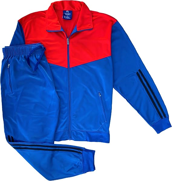 Men's 2-Piece Jogger Tracksuit, 2-Color Combination Jogging Outfit