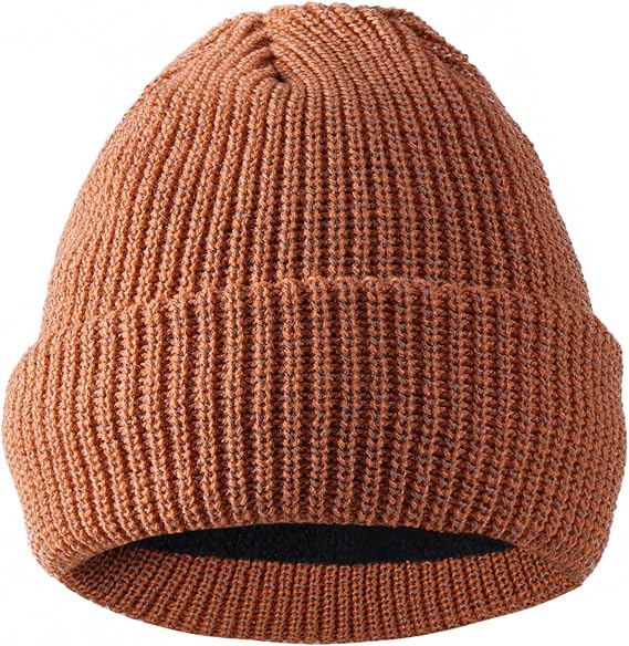 Babalet Reflective Winter Beanie Hats for Women Men Adults High Visibility Safety Knitted Cap