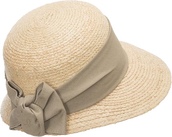 Womens Straw Golf Visor - Wide Brim Sun Hat - Panama Style - Lightweight Breathable Summer Beach Hat