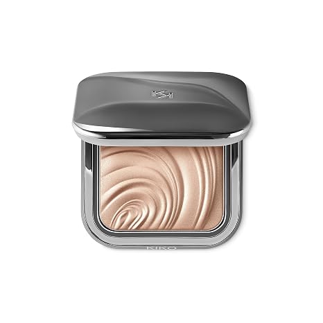 KIKO Milano Glow Fusion Intense Powder Highlighter 01 Powder Highlighter for the Face with Silky Reflective Texture