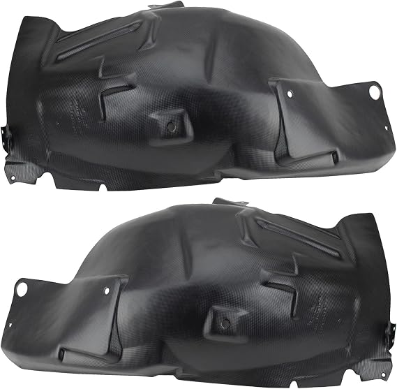 TRQ Front Driver and Passenger Side Forward Inner Fender Liner Set 2 Piece