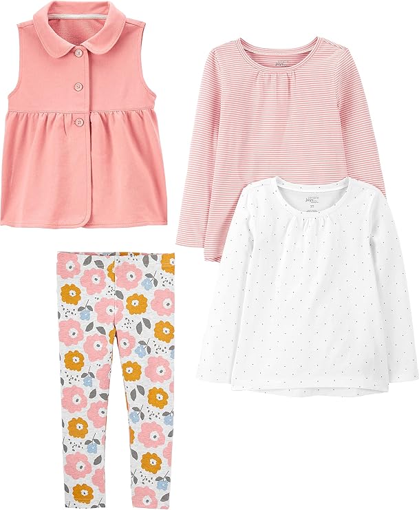 Simple Joys by Carter's Girls 4 piece Playwear Set