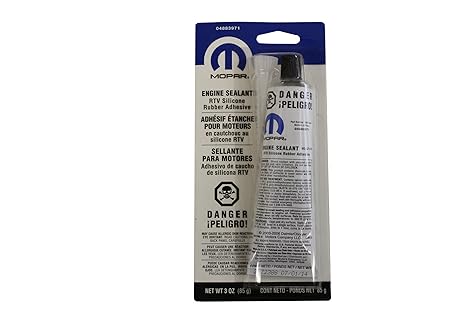Genuine Chrysler Accessories 4883971 RTV Silicone Rubber Adhesive Engine Sealant - 3 oz. Tube