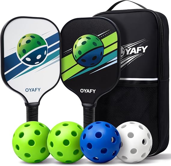 Pickleball Paddles Set of 2, Pickleball Rackets 2 Pack for Beginners