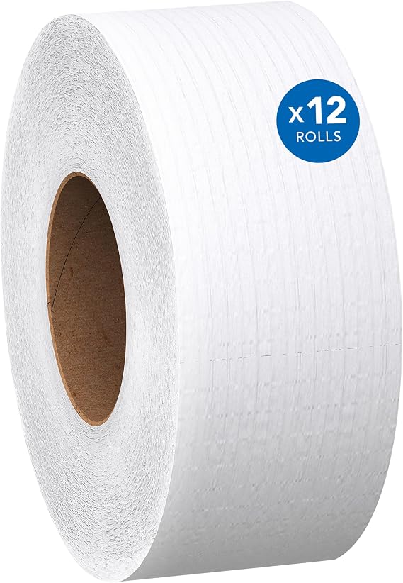 Scott Professional Jumbo Roll Toilet Paper, Bulk, 12 Rolls x 1000' (07805)