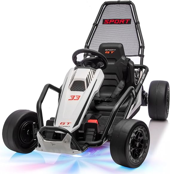 24V Drift Go Kart for Kids, 24V Outdoor Ride on Toy with EVA Wheel