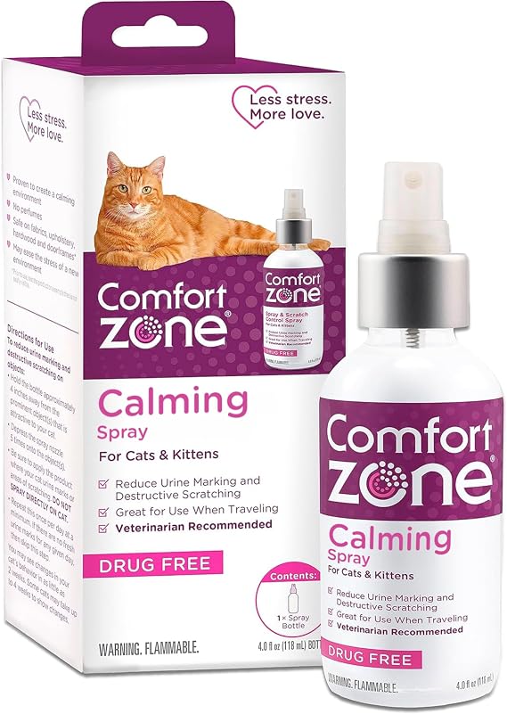 Comfort Zone Cat Calming Pheromone Spray: Value Size (4 oz)