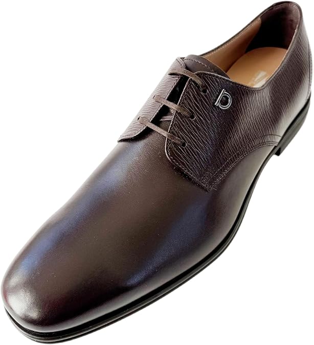 Ferragamo Spencer Leather 10 E Plain Toe Gancini Oxford Men's Brown Dress Shoes (Salvatore