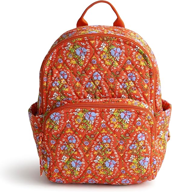 Vera Bradley Women's Premium Cotton Small Banbury Backpack, Garden Paisley, One Size