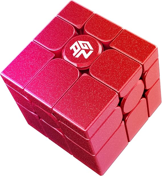 CuberShop GAN Mirror M Red UV Coated Speed Cube, 2024 New Version, Gan Magnetic Mirror Chinese New Year Special Red Version, 3x3 2024 Magnetic Puzzles, gan Irregular Magic Cube (Bright Fuchsia)
