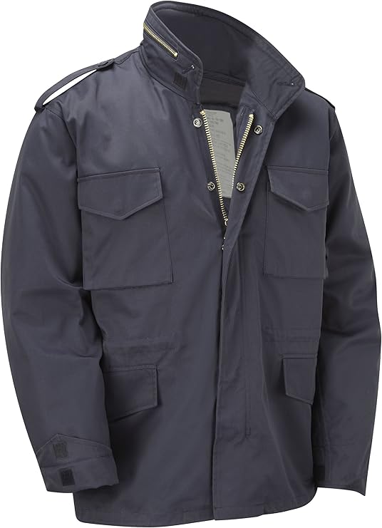 M65 Military Field Jacket with Removable Quilted Inner Liner - Navy