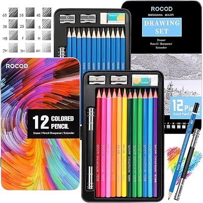 Profession sketch pencils & colored pencils for kids and Adults drawing pencils set