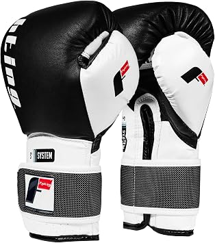 Fighting Sports S2 Gel Power Training Gloves, Black/White, 16 oz