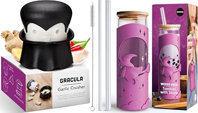 OTOTO Gracula Garlic Crusher, Garlic Peeler, Also for Ginger, Nuts, Chili, Herbs