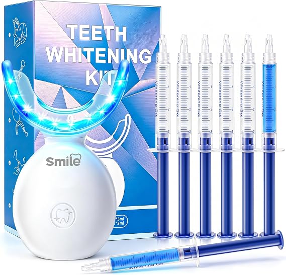 Teeth Whitening Kit with LED Light,Helps Remove Surface Stains