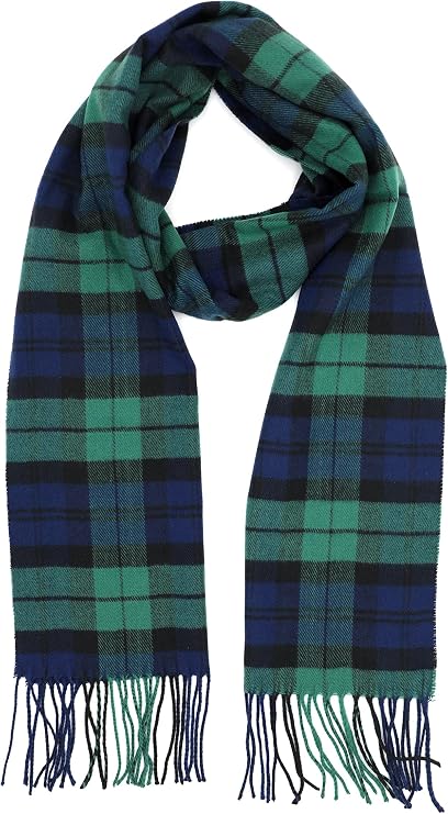Achillea Scottish Tartan Plaid Scarf - Warm Cashmere Feel Winter Scarf, Scarves for Holiday, Christmas & Daily Wear