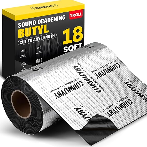 Butyl Sound Deadening 18 sqft Noise & Heat Insulation | Sound Deadening Mat,Sound Deadening for Cars,Car Sound Deadening Material,Automotive Sound Deadener, Automobile Insulation