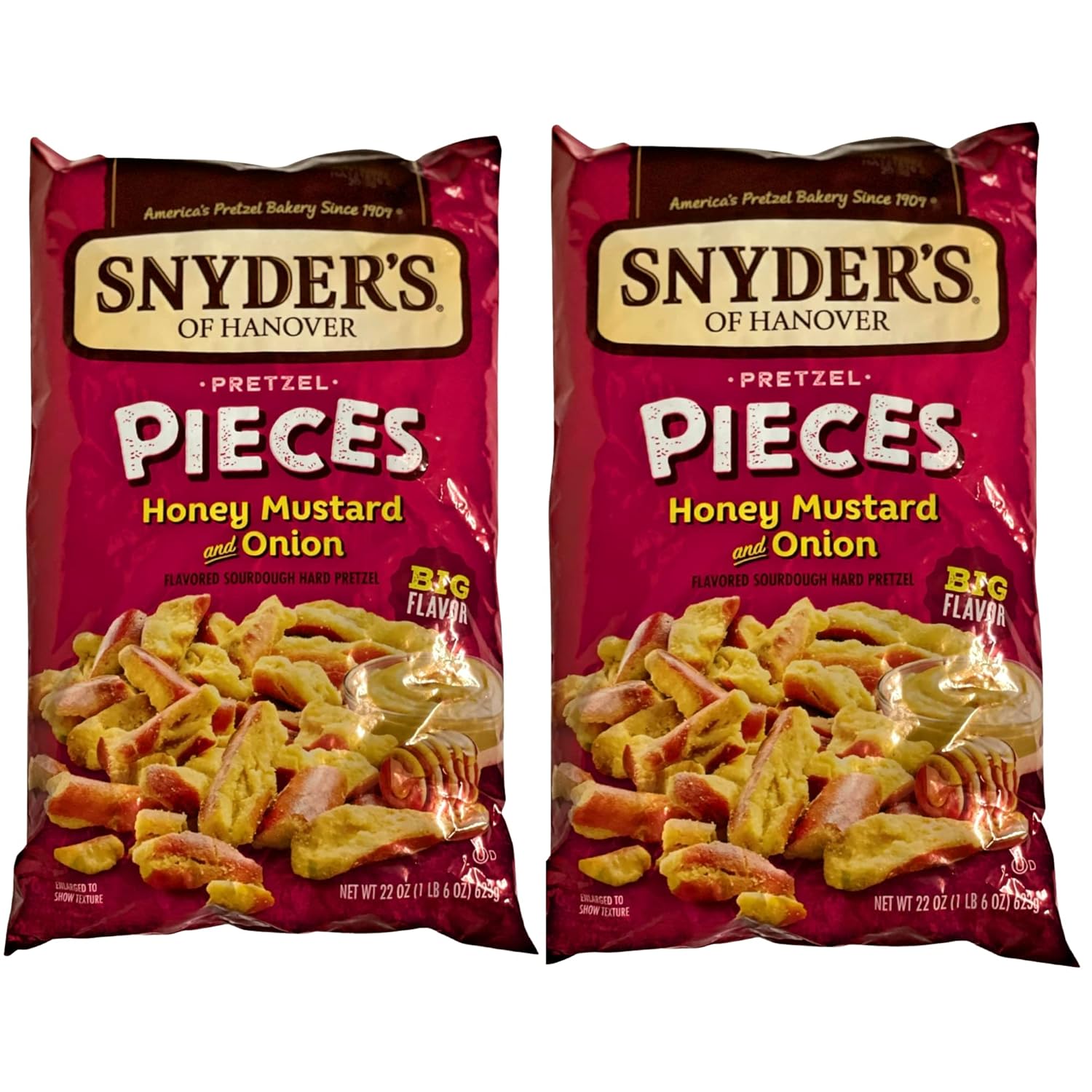 Snyder's Honey Mustard & Onion Pretzel Pieces, 22 oz.,Pack of 2 SA