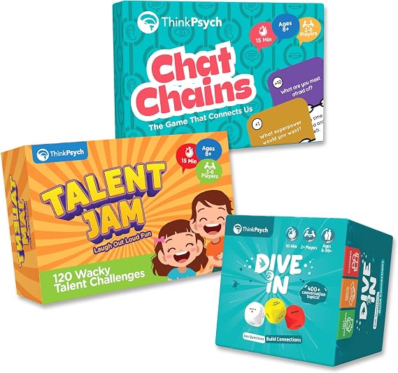 Chat Chains, Dive in & Talent Jam - Social Skills and Creativity Bundle - Enhance Communication, Boost Creativity, and Overcome Shyness