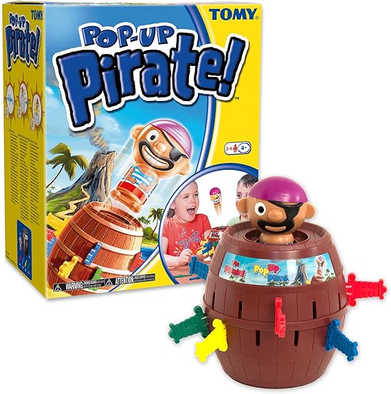 TOMY Pop Up Pirate Family Action Game - 2-4 Players - Ages 4 Years+