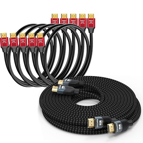 HDMI 2.0 Cables 5FT 5-Pack & HDMI 2.1 Cables 10FT 2-Pack