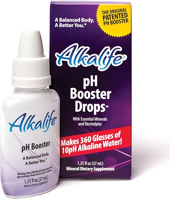 Alkalife pH Booster Drops, 1-Pack, pH 10 Alkaline Water, 360 Servings | 1.25 oz, Electrolytes, Minerals, Patented Formula, Neutralize Acid, Immune Support, Detox, Peak Performance, Great Value