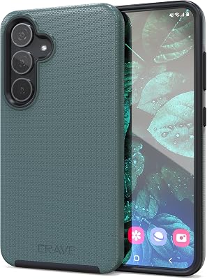 Crave for Samsung Galaxy S24 Case, Shockproof Protection Dual Layer Case for Samsung Galaxy S24 6.2 inch - Forest Green