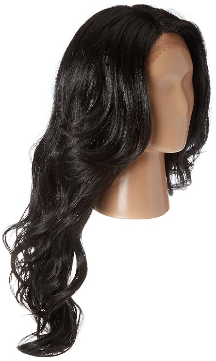 Freetress Equal Brazilian Natural Deep Invisible L Part Lace Front Wig DANITY (1B)