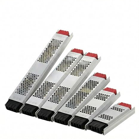 12V Ultra Slim Sessiz Şerit LED Trafosu - Cata Metal Kasa İnce Tasarım Klemensli Adaptör (5A / 12.5A / 17A / 21A / 30A Seçenekleri), IP20 İç Mekan (17 Amper)