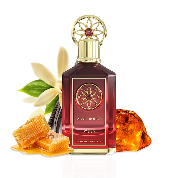 Anfar 1950 Zenit Rouge Extrait de Parfum, 3.4 fl oz, Unisex, Top Notes: Coconut & Honey, Middle Notes: Vanilla & Tobacco,MEN & WOMEN,100ML