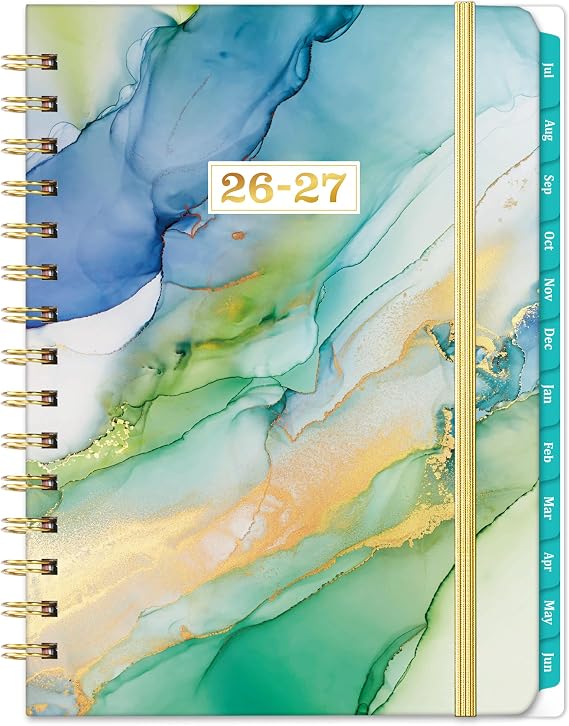 Planner 2026-2027 - 2026-2027 Planner, Jul 2026 - Jun 2027, 6.3" x 8.4" | 26-27 Planners Weekly and Monthly, Calendar Planner, Tabs, Hardcover, Back Pocket