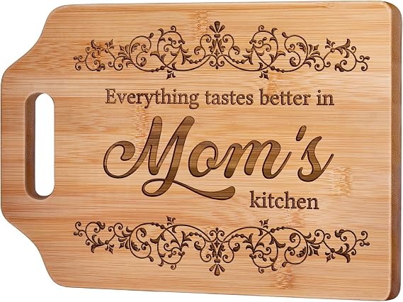 Mom Birthday Gifts for Mom Gifts - Engraved Bamboo Cutting Board