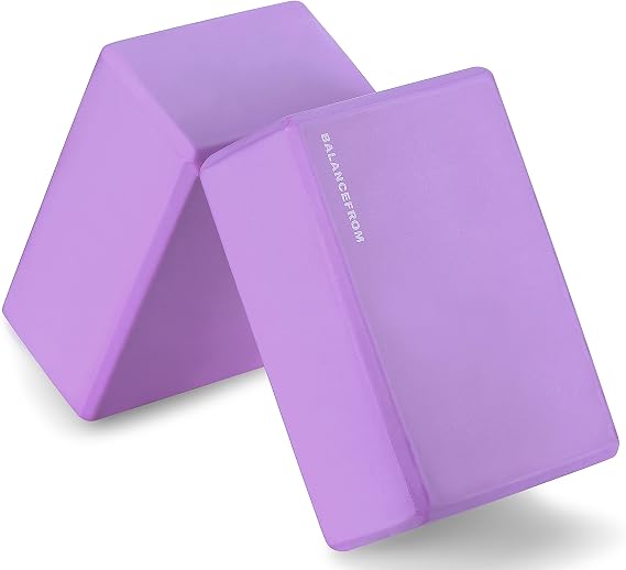 Fitvids Set of 2 High Density Yoga Blocks, 9"x6"x4" Each