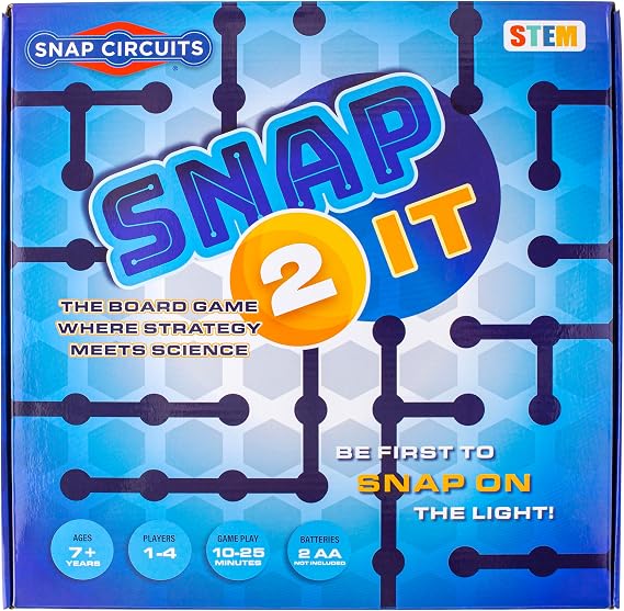 Snap 2 It Board Game, Game of The Year Finalist, A Race to Light Up The Game, Will You Be First?, for Kids and Adults Promotes Creativity and Problem Solving, STEM Toy