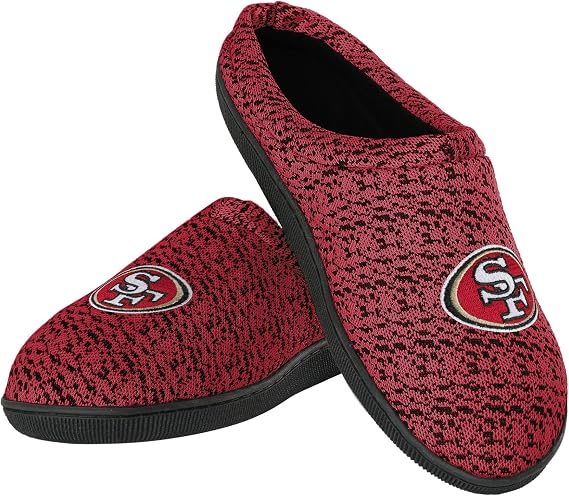 FOCO NFL mens Poly Knit Cup Sole Slipper