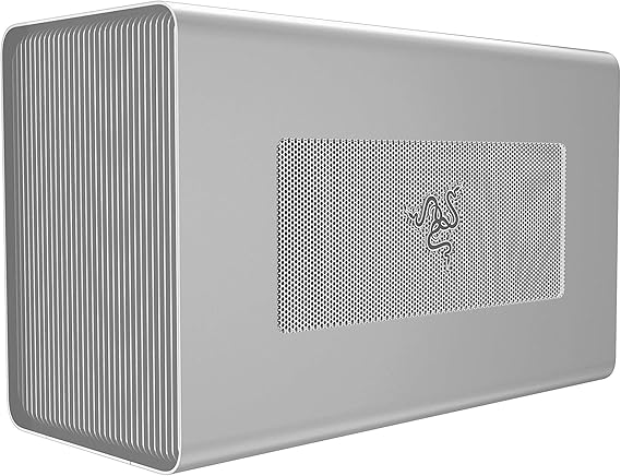 Razer Core X Aluminum External GPU Enclosure (eGPU): Compatible with Windows & MacOS Thunderbolt 3 Laptops, NVIDIA/AMD PCIe Support, 650W PSU, Mercury White