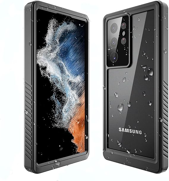 Lanenas Samsung Galaxy S22 Ultra Case, Samsung S22 Ultra Waterproof Case with Built-in Screen Protector, 6.8inch 360Full Body Heavy Duty Dustproof Shockproof Case Cover for Samsung Galaxy S22 Ultra