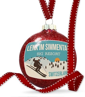 Christmas Decoration Lenk im Simmental Ski Resort - Switzerland Ski Resort Ornament