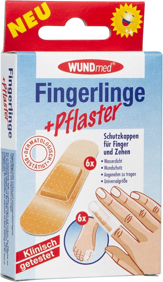 Wundmed 6 Finger Cots + 6 Plasters