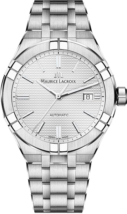 Maurice Lacroix Aikon Men's Automatic Watch, 42mm, Week, AI6008-SS002-130-1, Silver, Classic, Silver, Classic