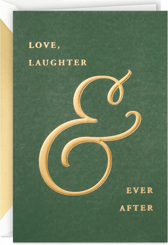 Hallmark Signature Wedding Card (Love, Laughter & Ever After)